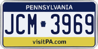 PA license plate JCM3969