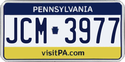 PA license plate JCM3977