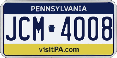 PA license plate JCM4008