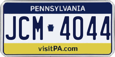 PA license plate JCM4044