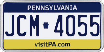 PA license plate JCM4055