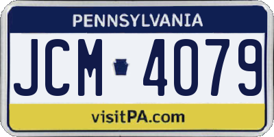 PA license plate JCM4079