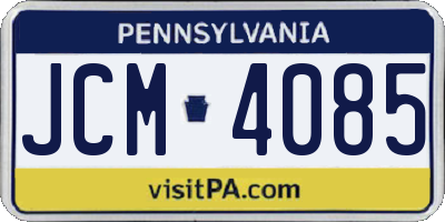 PA license plate JCM4085