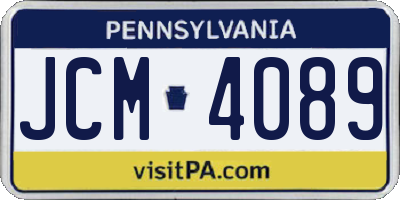 PA license plate JCM4089