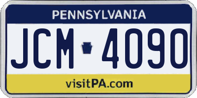 PA license plate JCM4090