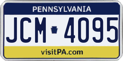 PA license plate JCM4095