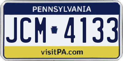 PA license plate JCM4133