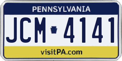 PA license plate JCM4141