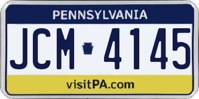 PA license plate JCM4145