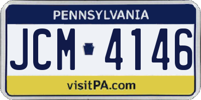 PA license plate JCM4146
