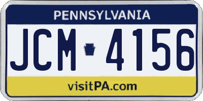 PA license plate JCM4156