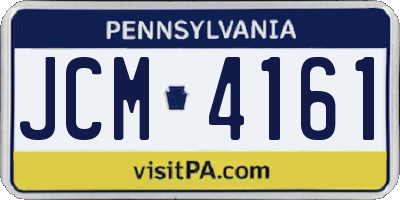 PA license plate JCM4161