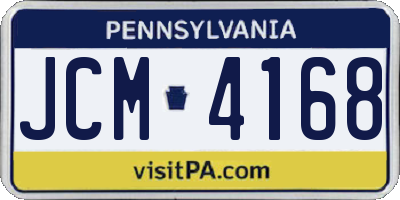 PA license plate JCM4168