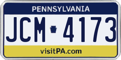 PA license plate JCM4173