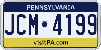 PA license plate JCM4199