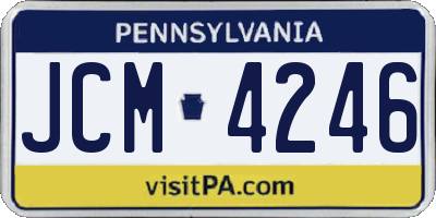 PA license plate JCM4246