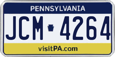 PA license plate JCM4264
