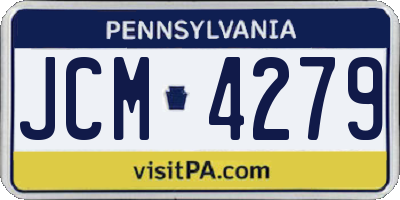 PA license plate JCM4279