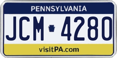 PA license plate JCM4280