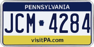 PA license plate JCM4284