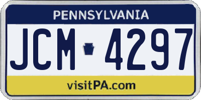 PA license plate JCM4297