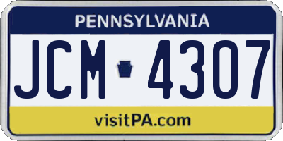 PA license plate JCM4307