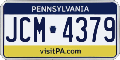 PA license plate JCM4379
