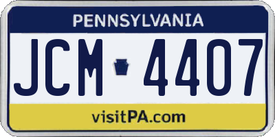 PA license plate JCM4407