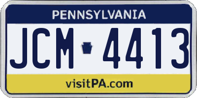 PA license plate JCM4413