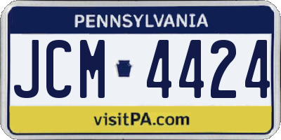 PA license plate JCM4424
