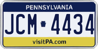 PA license plate JCM4434