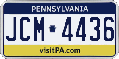 PA license plate JCM4436