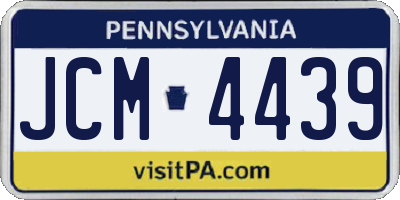 PA license plate JCM4439