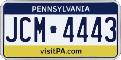 PA license plate JCM4443