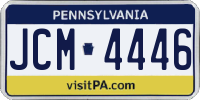 PA license plate JCM4446