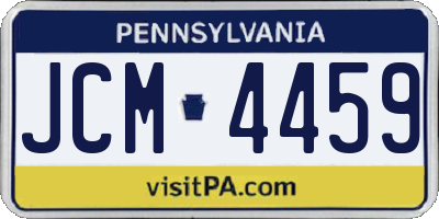 PA license plate JCM4459