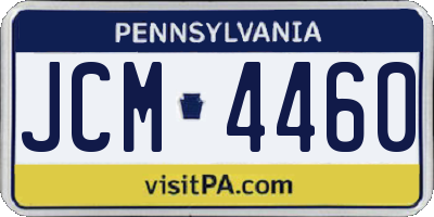 PA license plate JCM4460
