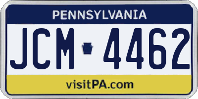 PA license plate JCM4462
