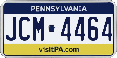 PA license plate JCM4464