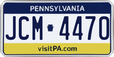 PA license plate JCM4470