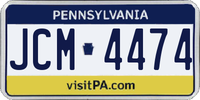 PA license plate JCM4474