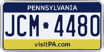 PA license plate JCM4480