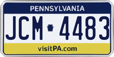 PA license plate JCM4483