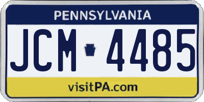 PA license plate JCM4485
