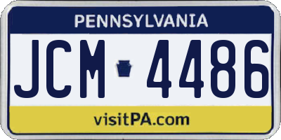 PA license plate JCM4486