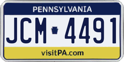 PA license plate JCM4491