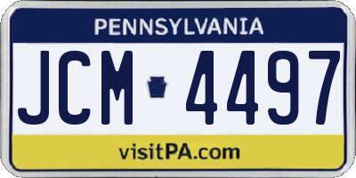 PA license plate JCM4497