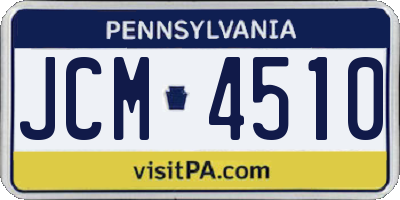 PA license plate JCM4510