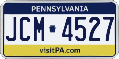 PA license plate JCM4527
