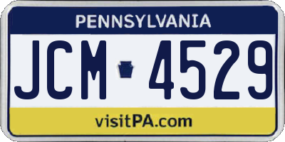 PA license plate JCM4529